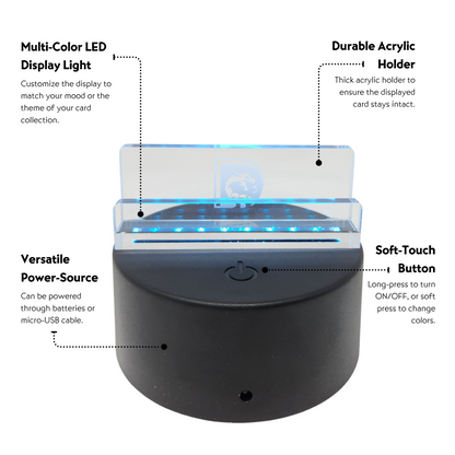 LED RGB Light Color Display Stand for Graded Card Slab