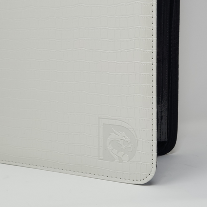 DRAGONSCALE Dragon 9 Premium Leather Trading Card Binder Album (Ivory White)