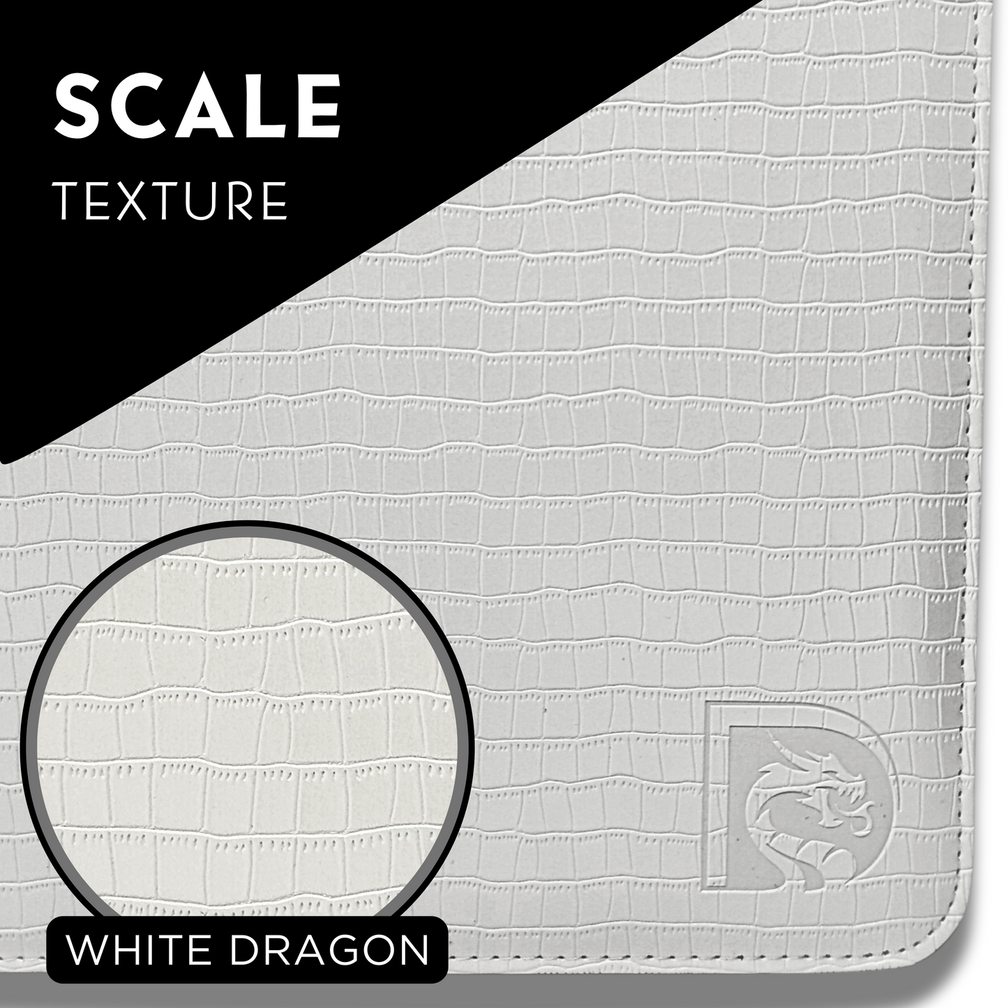 DRAGONSCALE Dragon 9 Premium Leather Trading Card Binder Album (Ivory White)