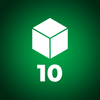 Green circle with a white cube icon and number 10 inside