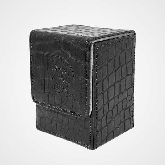 DRAGONSCALE DB80 Dragon Box Leather Trading Card Deck Box (Black)