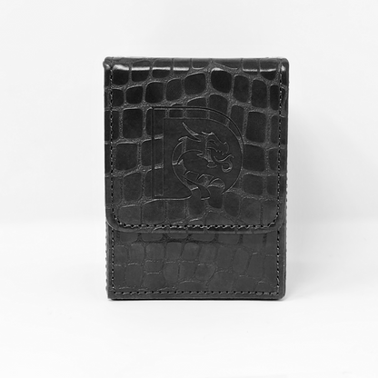 DRAGONSCALE DB80 Dragon Box Leather Trading Card Deck Box (Black)