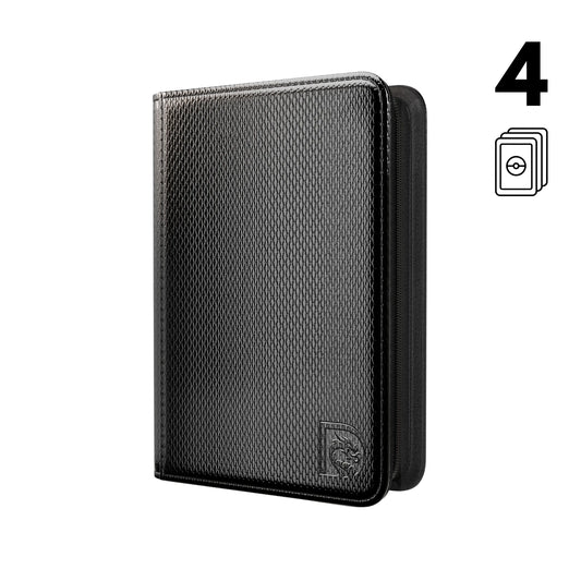 Front view of the Dragonscale Z4 Dragon card binder album in shadow black scale pattern.