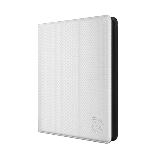 Front view of the Dragonscale Z9 Dragon card binder album in ivory white scale pattern.
