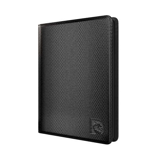 Front view of the Dragonscale Z9 Dragon card binder album in shadow black scale pattern.