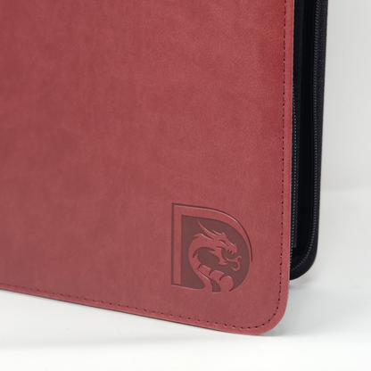 DRAGONSCALE Dragon-Z9 Premium Leather Trading Card Binder Album (Blood Red)