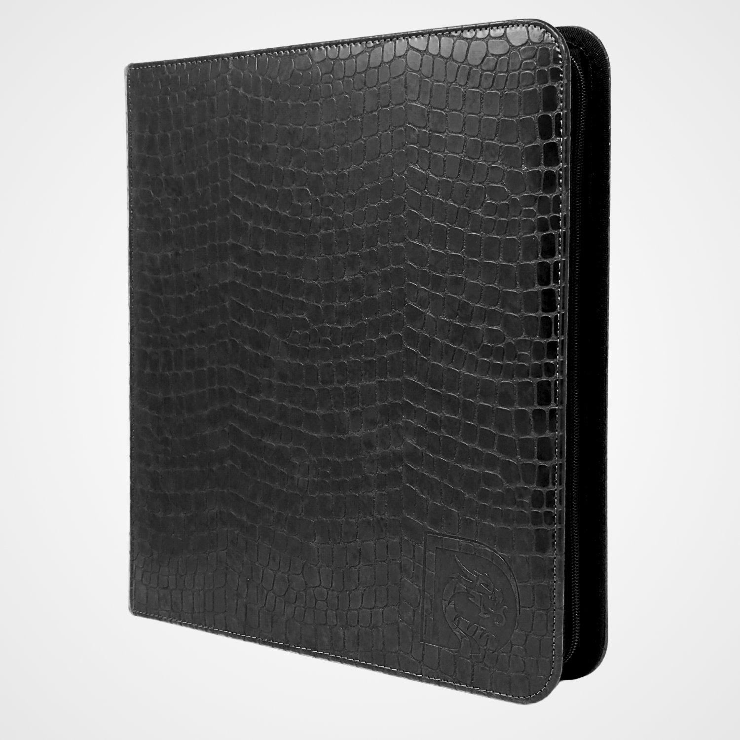 DRAGONSCALE Dragon-Z12 Premium Leather Trading Card Binder Album (Black Scales)