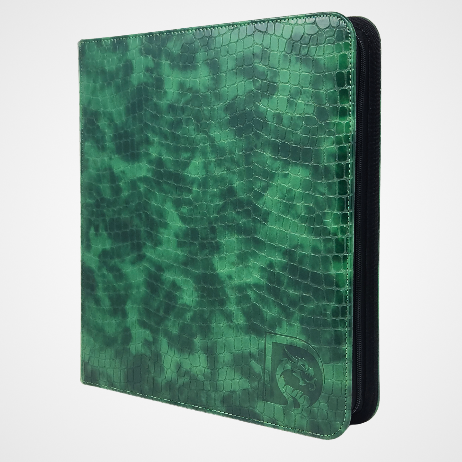 DRAGONSCALE Dragon-Z12 Premium Leather Trading Card Binder Album (Green Scales)