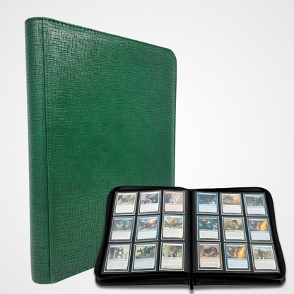 DRAGONSCALE Dragon-Z9 Premium Leather Trading Card Binder Album (Gaia Green)