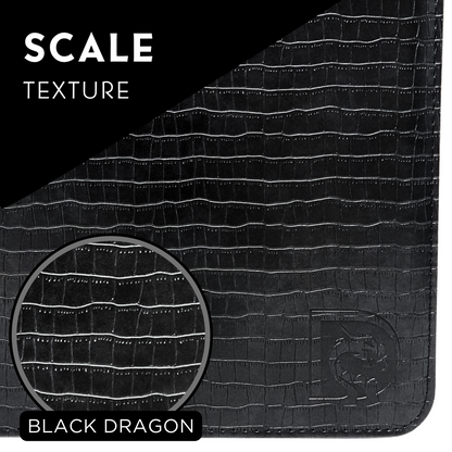 DRAGONSCALE Dragon-Z9 Premium Leather Trading Card Binder Album (Onyx Black)