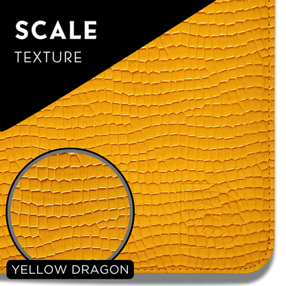 DRAGONSCALE Dragon-Z9 Premium Leather Trading Card Binder Album (Yellow Scales)