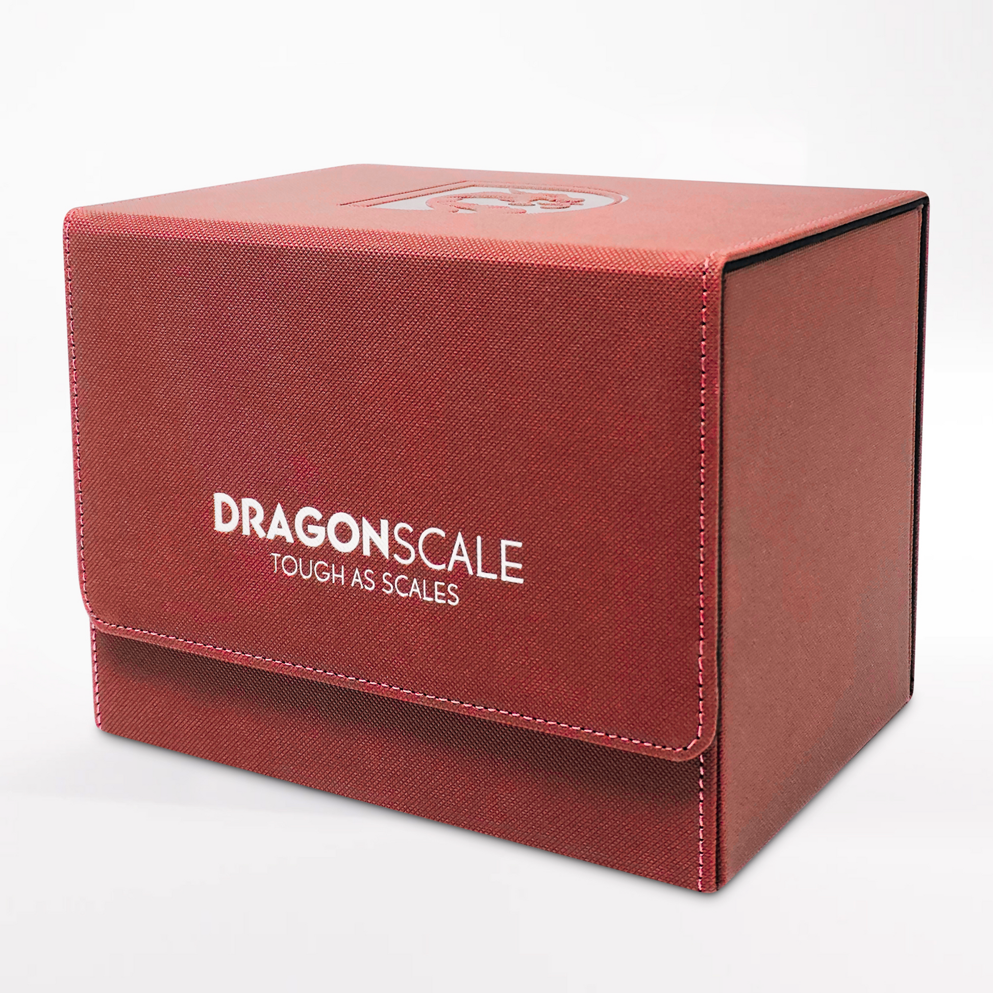 DRAGONSCALE X2R-Deluxe Premium Leather Graded Card Slab Case (Ruby Red)