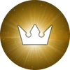 Gold crown icon on a golden background